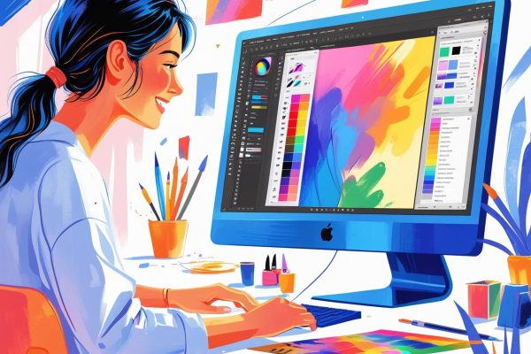 Create a featured image for the topic _Introduction to Adobe Photoshop_ for a course selling website